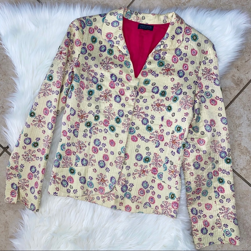 Antik Batik | Vintage Silk Sequence Blazer